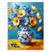 Beautiful Vase of Flowers Notizblock (Vorderseite)