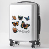 Beautiful vibrant colours Butterfly Set Aufkleber (Koffer)