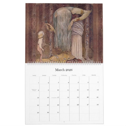 Beautiful Victorian John Bauer Illustrations Kalender (Mär 2026)