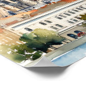 Beautiful Vienna Austria City View Painting Poster (Ecke)