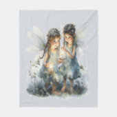 Beautiful Viktorianisch Wear Blue Garden Fairies Fleecedecke (Vorderseite)