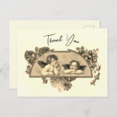Beautiful Vintag Cherubs Vielen Dank Postkarte (Vorne/Hinten)