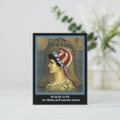 Beautiful Vintag Lady Liberty Pro Biden & Harris Postkarte (Stehend Vorderseite)