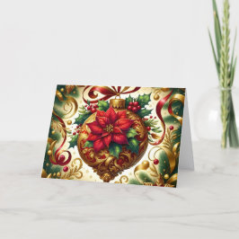 Beautiful Vintage Christmas Tree Ornament Feiertagskarte