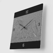 Beautiful Wall Clock - Embossed Horse Quadratische Wanduhr (Winkel)