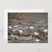 Beautiful Water Lilies Gefeliciteerd Postkarte (Vorne/Hinten)