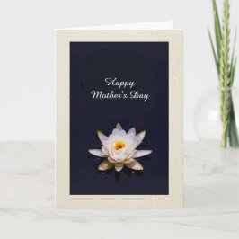 Beautiful Water Lily personalized Mother's Day Karte