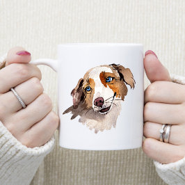 Beautiful Watercolor Blue Mit Augen Australian She Kaffeetasse