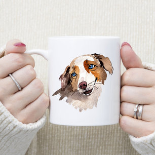 Beautiful Watercolor Blue Mit Augen Australian She Kaffeetasse