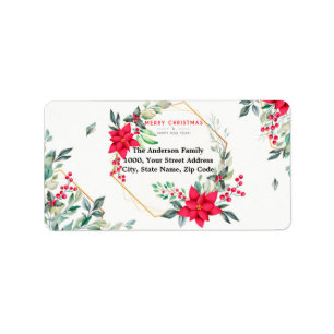 Beautiful Watercolor Blume Rückgabeadresse Label Adressaufkleber