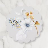 Beautiful Watercolor Blume Vielen Dank Geschenkanhänger (Rückseite)