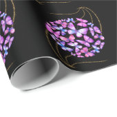 Beautiful Watercolor Butterflies with Gold Bling Geschenkpapier (Rolleneckpunkt)