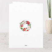 Beautiful Watercolor Christmas wreath Merry Karte (Rückseite)