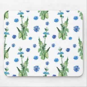 Beautiful watercolor cornflowers pattern mousepad
