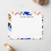 Beautiful Watercolor Dragonfly Pattern Frame Mitteilungskarte (Vorderseite/Rückseite Beispiel)