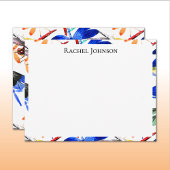 Beautiful Watercolor Dragonfly Pattern Frame Mitteilungskarte