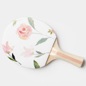 Beautiful Watercolor Floral Tischtennis Schläger (Seitenansicht)