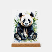 Beautiful Watercolor Panda Bear Acrylschild (Vorderseite)