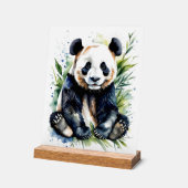 Beautiful Watercolor Panda Bear Acrylschild (Winkel)
