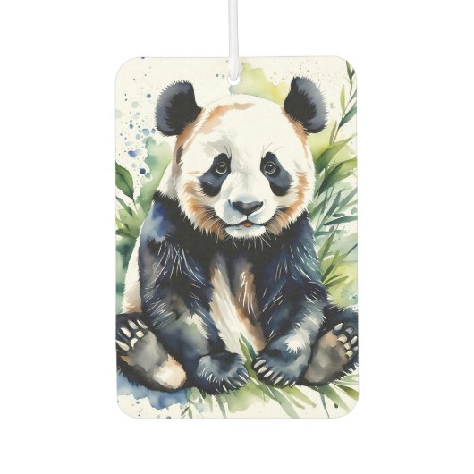 Beautiful Watercolor Panda Bear Autolufterfrischer (Vorderseite)