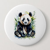 Beautiful Watercolor Panda Bear Button (Vorderseite)