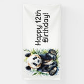Beautiful Watercolor Panda Bear Custom Banner (Vertikal)