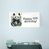 Beautiful Watercolor Panda Bear Custom Banner (Messeveranstaltung)