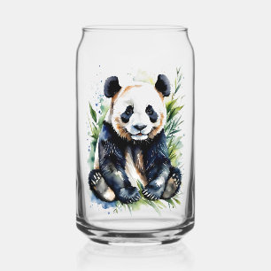 Beautiful Watercolor Panda Bear Dosenglas