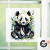 Beautiful Watercolor Panda Bear Fensteraufkleber (Zuhause)