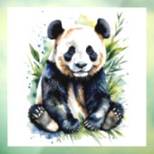 Beautiful Watercolor Panda Bear Fensteraufkleber (Blatt 3)