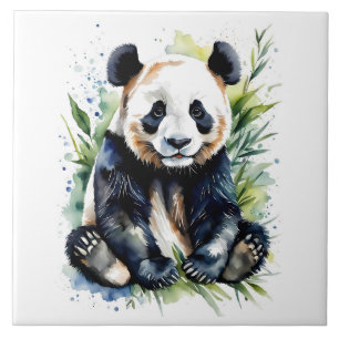Beautiful Watercolor Panda Bear Fliese