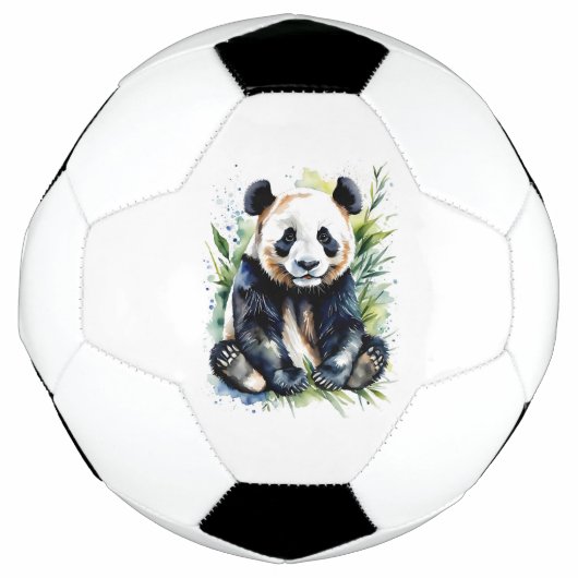 Beautiful Watercolor Panda Bear Fußball (Vorderseite)