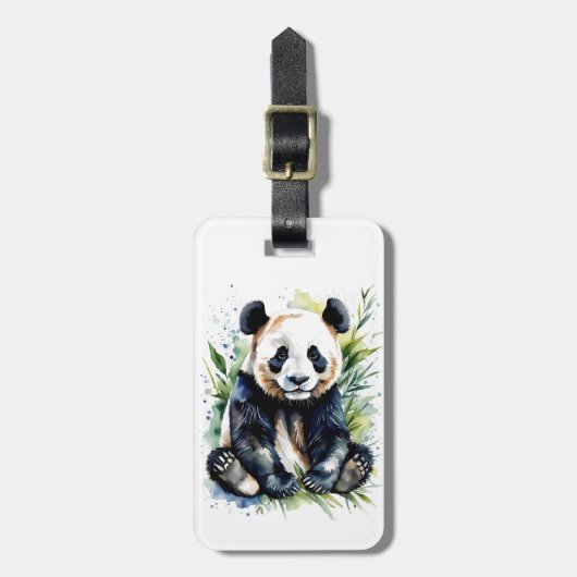 Beautiful Watercolor Panda Bear Gepäckanhänger (Vorderseite vertikal)