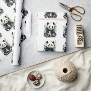 Beautiful Watercolor Panda Bear Geschenkpapier
