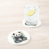 Beautiful Watercolor Panda Bear Getränkeuntersetzer (Seite)