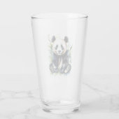 Beautiful Watercolor Panda Bear Glas (Rückseite)