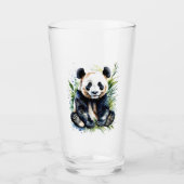 Beautiful Watercolor Panda Bear Glas (Vorderseite)
