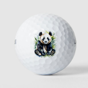 Beautiful Watercolor Panda Bear Golfball