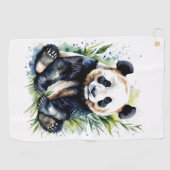 Beautiful Watercolor Panda Bear Golfhandtuch (Horizontal)