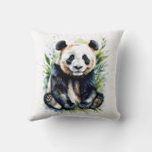 Beautiful Watercolor Panda Bear Kissen (Rückseite)