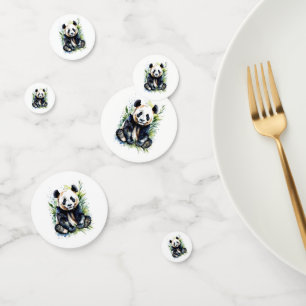 Beautiful Watercolor Panda Bear Konfetti