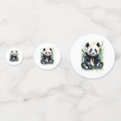 Beautiful Watercolor Panda Bear Konfetti (Rückseiten)