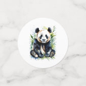 Beautiful Watercolor Panda Bear Konfetti (Klein Vorderseite)