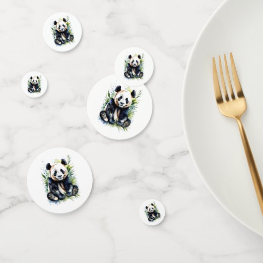 Beautiful Watercolor Panda Bear Konfetti (Gruppe)