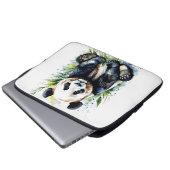 Beautiful Watercolor Panda Bear Laptopschutzhülle (Vorne Knopf)