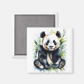 Beautiful Watercolor Panda Bear Magnet (Vorderseite/Rückseite)