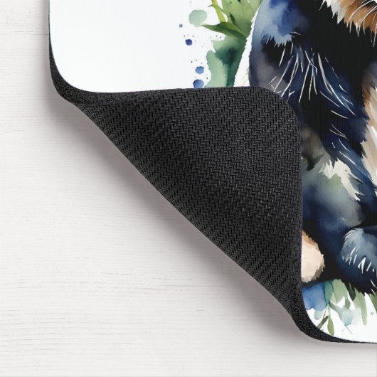 Beautiful Watercolor Panda Bear Mousepad (Ecke)