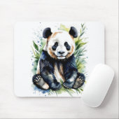 Beautiful Watercolor Panda Bear Mousepad (Mit Mouse)