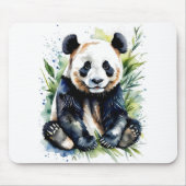 Beautiful Watercolor Panda Bear Mousepad (Vorne)