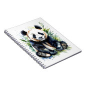 Beautiful Watercolor Panda Bear Notizblock (Rechte Seite)
